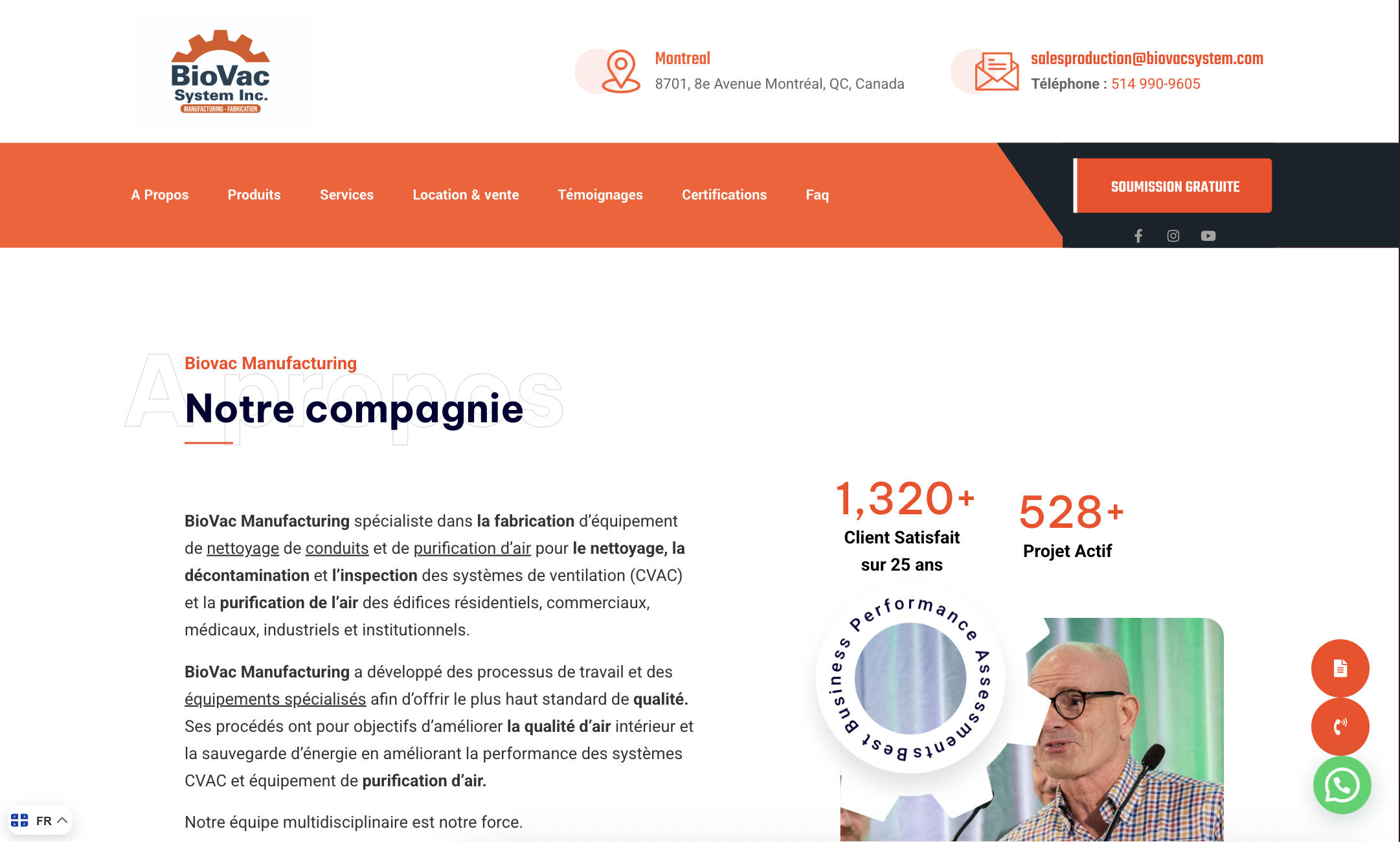 Ce projet consistait en la création d’un site web moderne et bilingue pour BioVac System Inc., mettant en valeur son expertise et offrant une navigation fluide adaptée à tous les appareils.