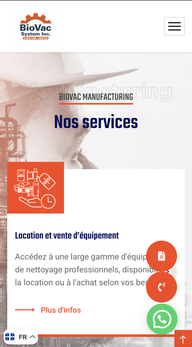 Ce projet consistait en la création d’un site web moderne et bilingue pour BioVac System Inc., mettant en valeur son expertise et offrant une navigation fluide adaptée à tous les appareils.