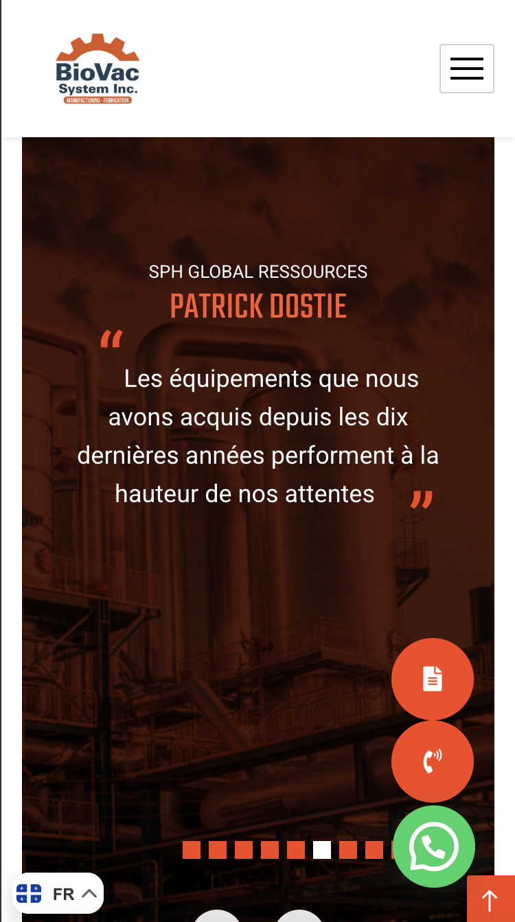 Ce projet consistait en la création d’un site web moderne et bilingue pour BioVac System Inc., mettant en valeur son expertise et offrant une navigation fluide adaptée à tous les appareils.