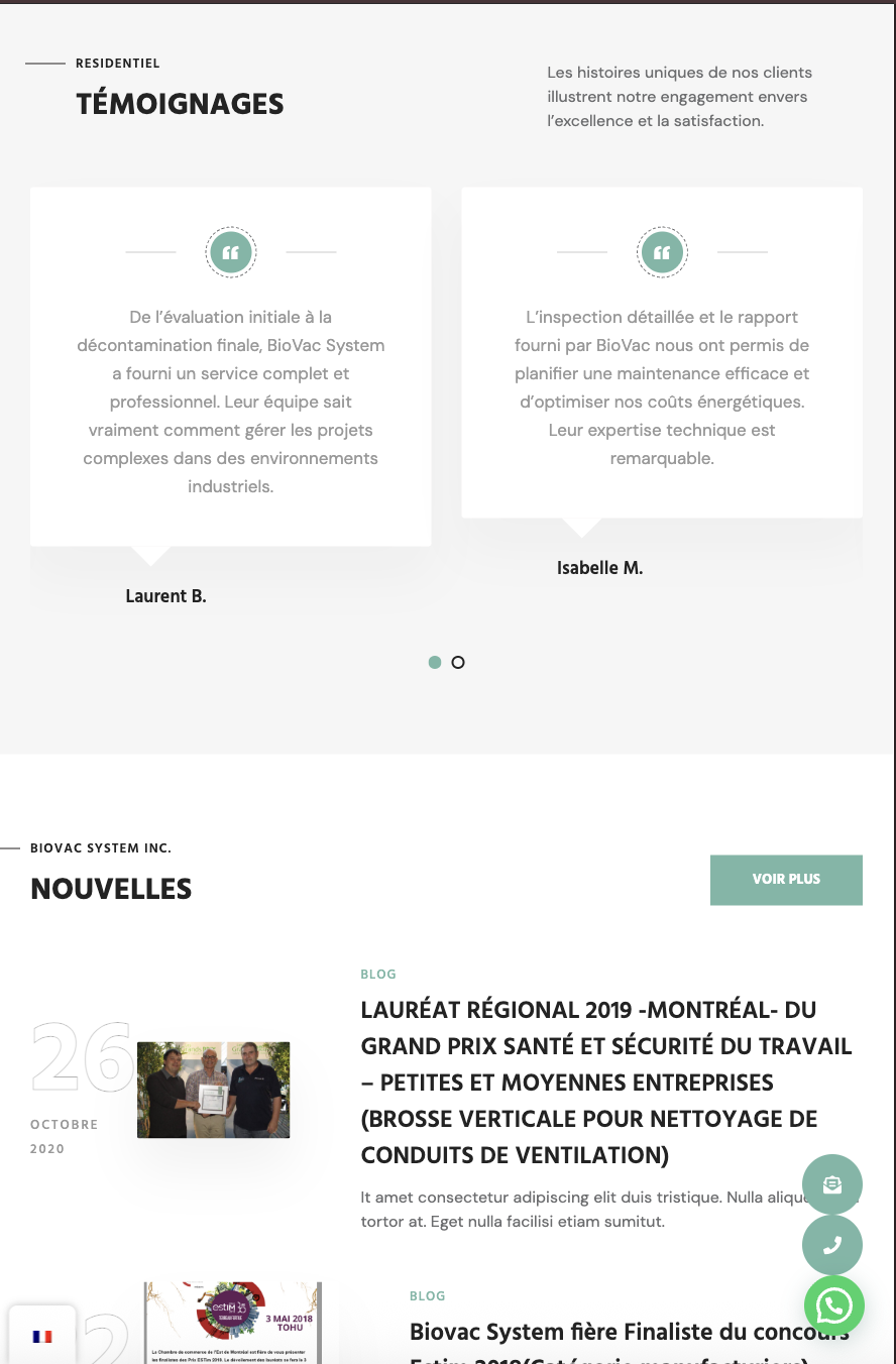 Ce projet consistait en la création d’un site web moderne et bilingue pour BioVac System Inc., mettant en valeur son expertise et offrant une navigation fluide adaptée à tous les appareils.