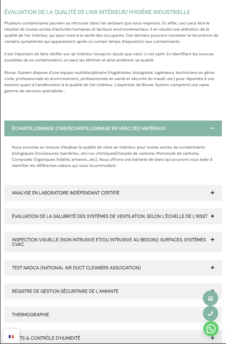 Ce projet consistait en la création d’un site web moderne et bilingue pour BioVac System Inc., mettant en valeur son expertise et offrant une navigation fluide adaptée à tous les appareils.